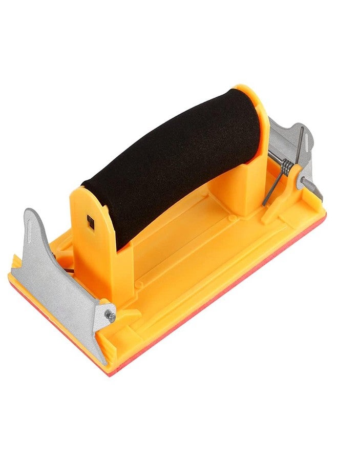 VELTRIX Hand Sanding Block with Sponge Handle | Manual Sandpaper Holder for Walls, Wood, Metal, Drywall & Furniture Polishing (7 inch x 3.6 inch) - Image 1